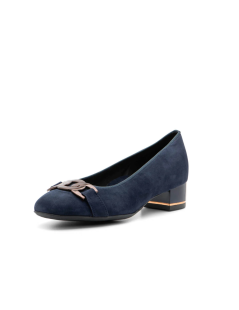 Ara Shoes Decollette Tacco Medio con Catena Blu Notte