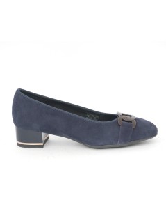 Ara Shoes Decollette Tacco Medio con Catena Blu Notte