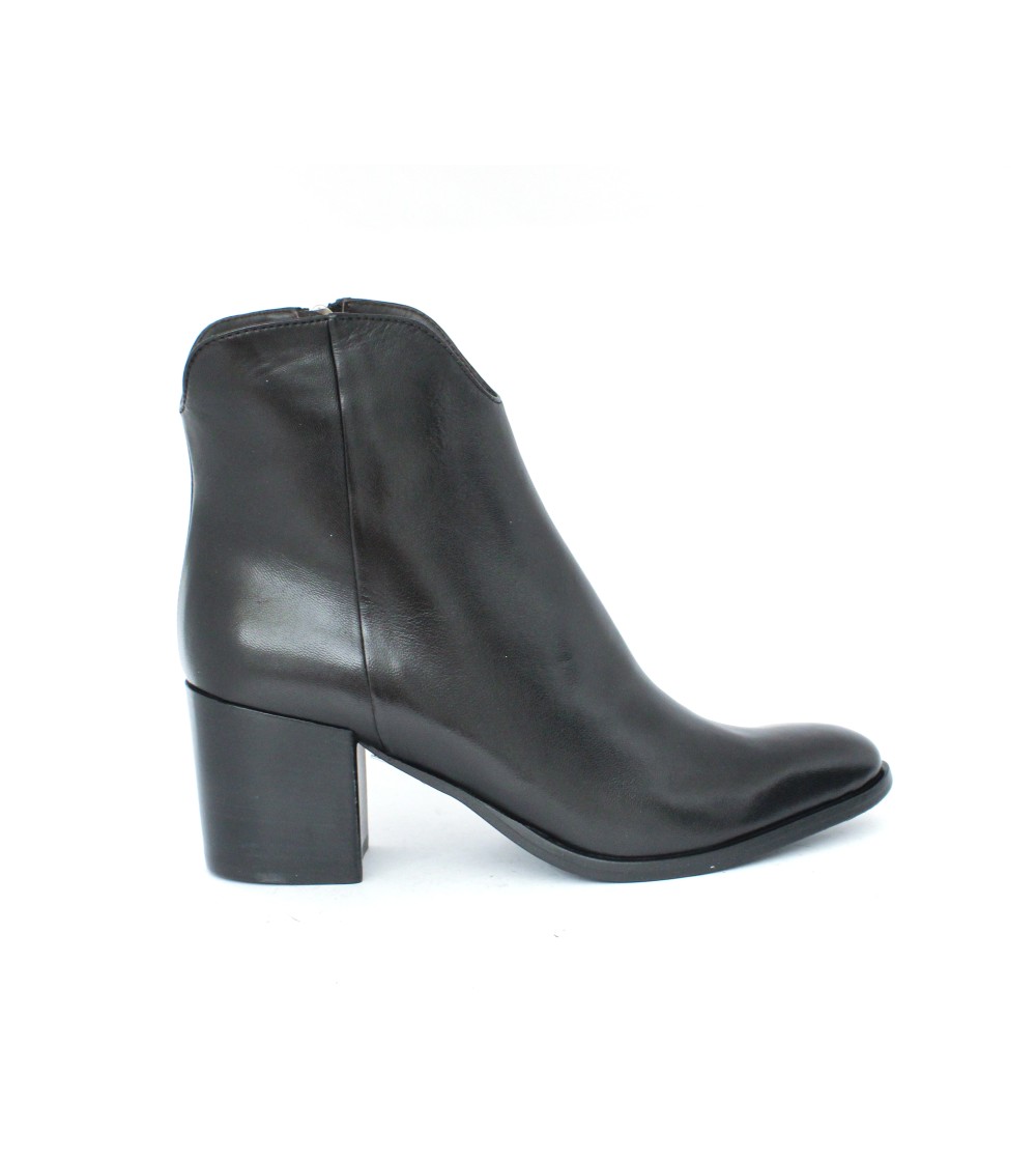 Triver Flight Texano Tacco Medio Zip Laterale Nero