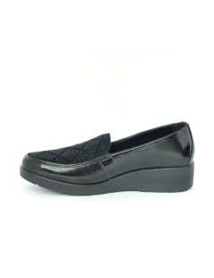 Enval Soft Mocassino Class Vaschetta strass Naplak Nero
