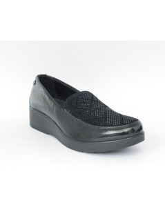 Enval Soft Mocassino Comfort Vaschetta Strass Naplak Nero