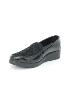 Enval Soft Mocassino Comfort Vaschetta Strass Naplak Nero