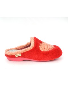 Grunland Ciabatta Peluche Cuore Fuxia Cipria