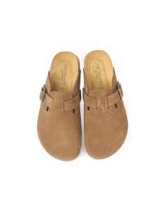 Grunland Ciabatta Boston Sottopiede Soft Fibbia Marrone