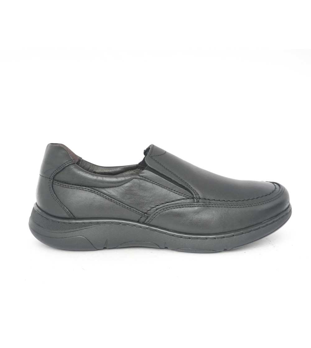 Boomerang Mocassini Slipon Plantare Fondo Sportivo Pelle Nero