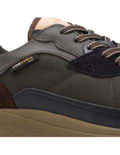 Ambitious Sneakers Fondo Medio Tre Colori Blu Foresta Marrone
