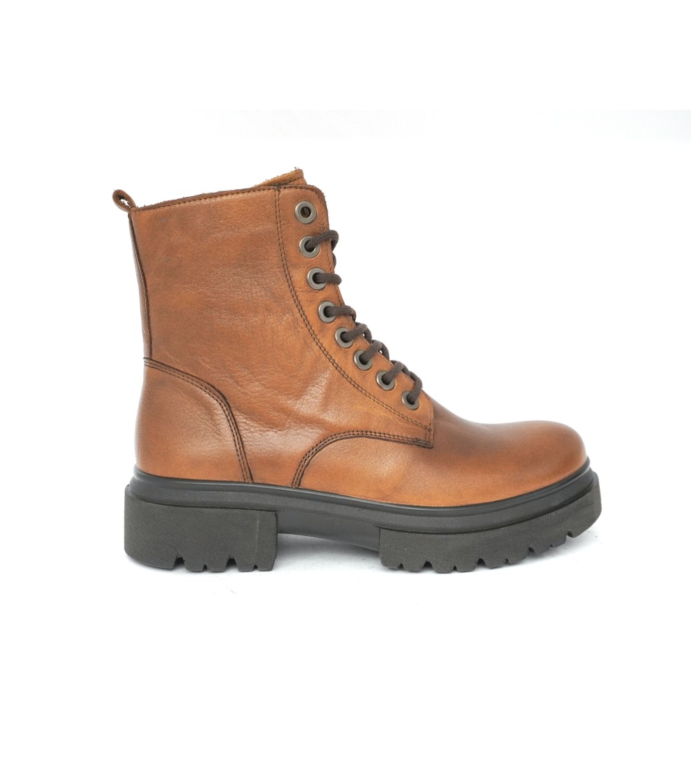 Grunland Anfibio Donna Fondo Medio Zip Nappa Cuoio