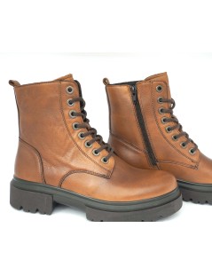 Grunland Anfibio Donna Fondo Medio Zip Nappa Cuoio