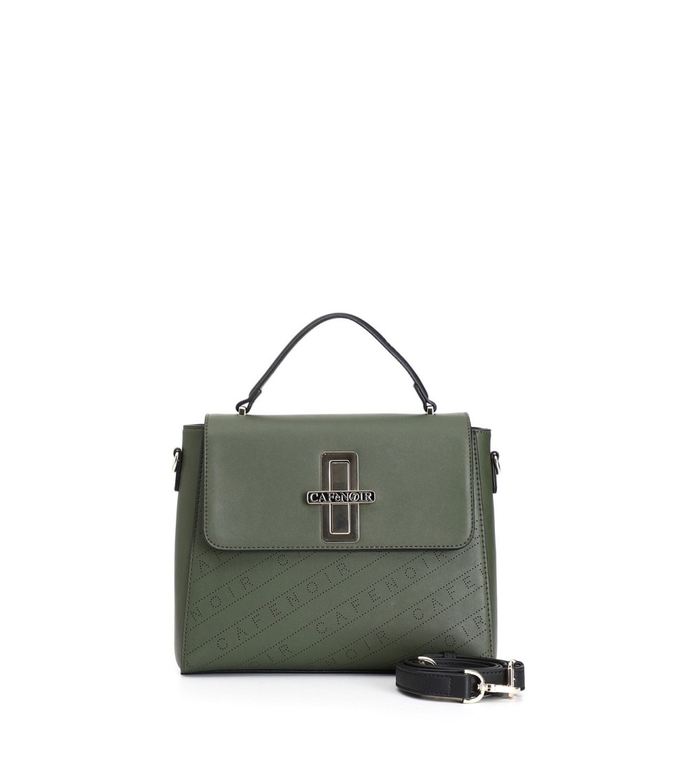CAFèNOIR Bauletto Patta Gancio Logo Laserato Verde