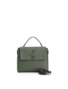 CAFèNOIR Bauletto Patta Gancio Logo Laserato Verde