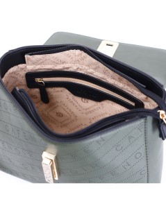 CAFèNOIR Bauletto Patta Gancio Logo Laserato Verde