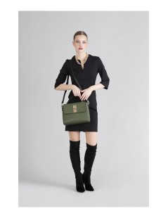 CAFèNOIR Bauletto Patta Gancio Logo Laserato Verde
