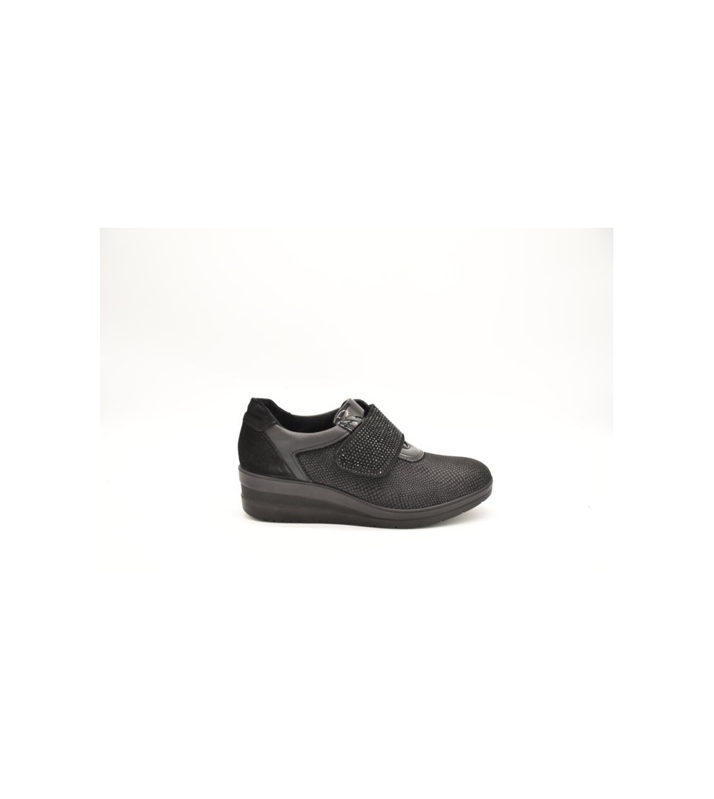 Enval Soft Sneakers Agile Velcro Strass Nero