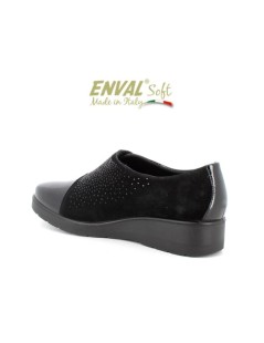 Enval Soft Slipon Fascia Velcro Strass Nero