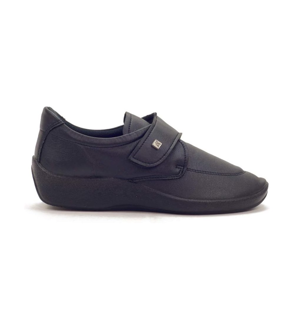 Arcopedico Mezzo Polacchino Velcro Zeppa Media Nero