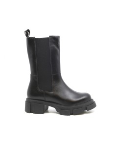 Raquel Perez Tronchetto Kombat Alto Cerniera Pelle Nero