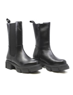 Raquel Perez Tronchetto Kombat Alto Cerniera Pelle Nero