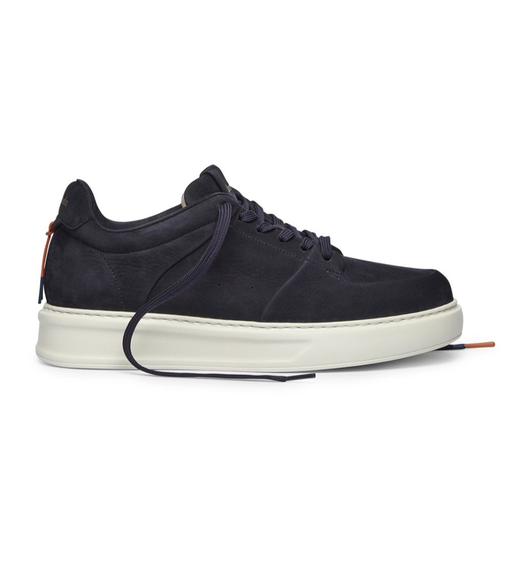 Barracuda Sneakers Cassetta Vaschetta Nabuk Blu Notte