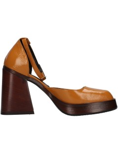 Brando Decollette Plateau Braccialetto Tacco Piramide Curcuma