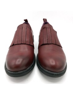Bueno Mocassino Slipon Elastici Collo Nappa Vino
