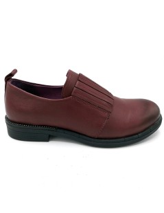 Bueno Mocassino Slipon Elastici Collo Nappa Vino