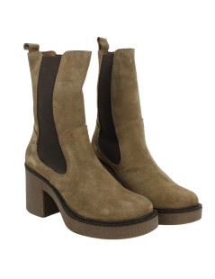 Bueno Tronchetto Doppio Elastico Fondo Crepes Cuoio