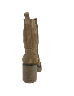 Bueno Tronchetto Doppio Elastico Fondo Crepes Cuoio