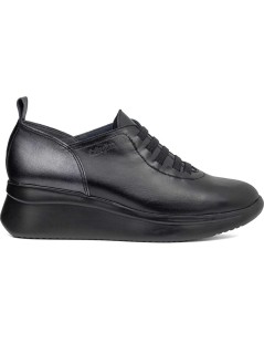 Callaghan Sneakers Zeppa Alta Liscia Elastici Nero