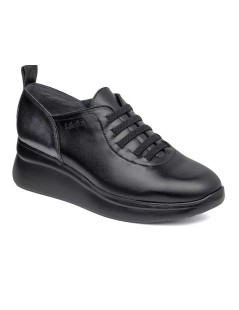Callaghan Sneakers Zeppa Alta Liscia Elastici Nero