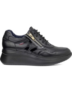Callaghan Sneakers Zeppa Alta Vaschetta Zip Nero