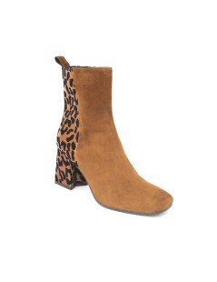 Le Gazzelle Tronchetti Tacco Medio Animalier Camoscio Marrone