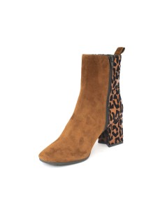 Le Gazzelle Tronchetti Tacco Medio Animalier Camoscio Marrone