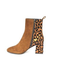 Le Gazzelle Tronchetti Tacco Medio Animalier Camoscio Marrone