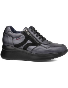 Callaghan Sneakers Zeppa Alta Vaschetta Zip Acero