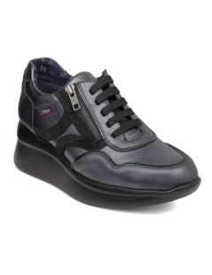 Callaghan Sneakers Zeppa Alta Vaschetta Zip Acero
