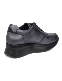 Callaghan Sneakers Zeppa Alta Vaschetta Zip Acero