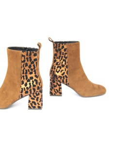 Le Gazzelle Tronchetti Tacco Medio Animalier Camoscio Marrone