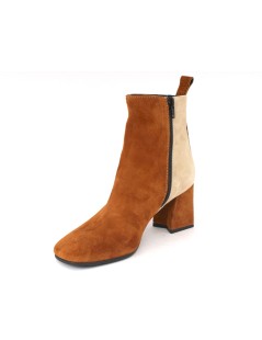 Le Gazzelle Tronchetti Tacco Medio Optical Camoscio Beige Brandy