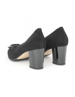 Confort Decollette Tacco Medio Spilla Nero