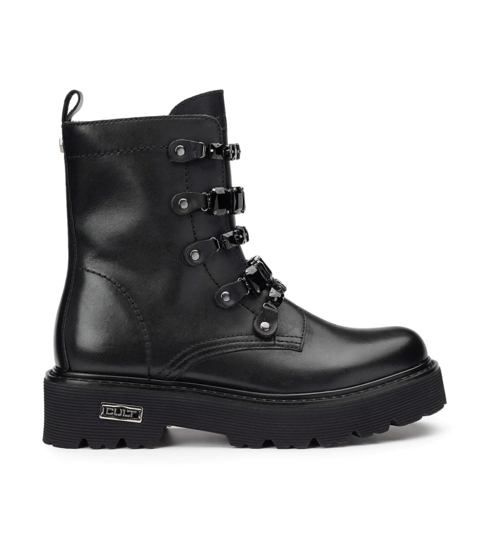 Cult SLASH Anfibio Gioielli con Cerniera Nero