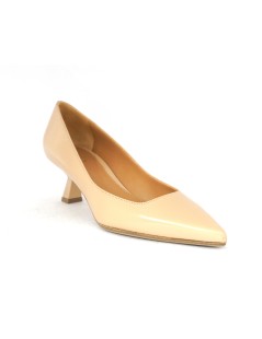 Chantal Decollette Tacco Medio Vernice Lux Nudo