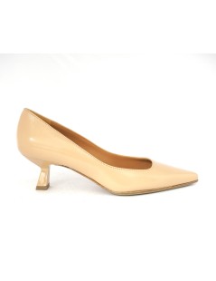 Chantal Decollette Tacco Medio Vernice Lux Nudo