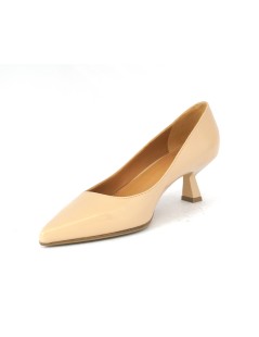 Chantal Decollette Tacco Medio Vernice Lux Nudo