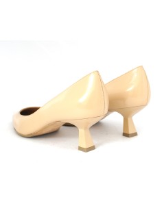 Chantal Decollette Tacco Medio Vernice Lux Nudo