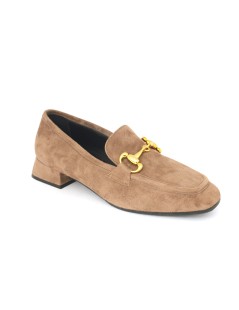 Le Gazzelle Mocassino Tacco Basso Morsetto Oro Acero