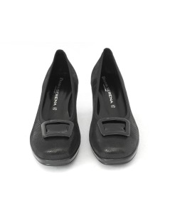 Donna Serena Decollette Medio Plateau Spilla Nero