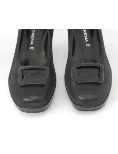 Donna Serena Decollette Medio Plateau Spilla Nero