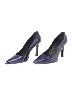 Cristian Daniel Decollette Punta Tacco Alto Vernice Perlata Blu Elettrico