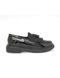 F.lli Tomasi Mocassino Slipon Frangia Plantare Naplak Nero