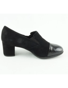 Cinzia Soft Mocassino Liscio Puntale Tacco Medio Nero